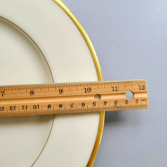 Lenox Tuxedo Dinner Plate Cream with Gold Encrusted Edge Presidential, USA Made - Picture 9 of 10